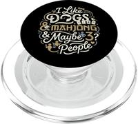 J'aime Les Chiens Mahjong et Maybe 3 People Funny Mah Jong PopSockets PopGrip pour MagSafe