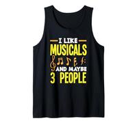 J'aime les comédies musicales et peut-être 3 personnes, amateur de musique Débardeur