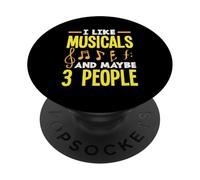 J'aime les comédies musicales et peut-être 3 personnes, amateur de musique PopSockets PopGrip Adhésif