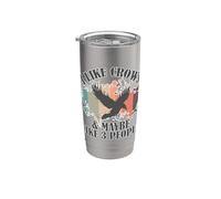 J'aime les corbeaux et peut-être 3 personnes Gobelet isotherme en acier inoxydable double paroi