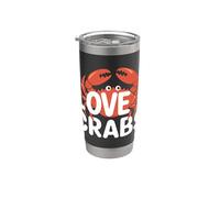 J'aime les crabes amateurs de créatures marines Gobelet isotherme en acier inoxydable double paroi