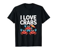 J'aime Les crabes Mignons Animaux Marins de Dessin animé T-Shirt Graphique avec Valeur