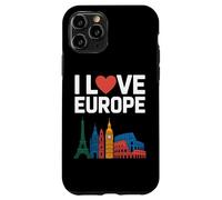 J'aime Les Destinations de Voyage emblématiques de l'europe Coque pour iPhone 11 Pro
