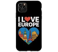 J'aime les destinations de voyage emblématiques de l'Europe Coque pour iPhone 11 Pro Max