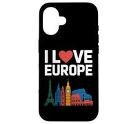 J'aime Les Destinations de Voyage emblématiques de l'europe Coque pour iPhone 16