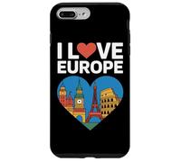 J'aime les destinations de voyage emblématiques de l'Europe Coque pour iPhone 7 Plus/8 Plus