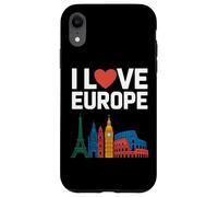 J'aime Les Destinations de Voyage emblématiques de l'europe Coque pour iPhone XR