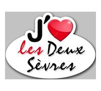 J'aime Les Deux-Sèvres (5x3.7cm) - Sticker/Autocollant