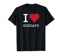 J'aime Les dimanches, J'aime Les dimanches T-Shirt, Homme, Noir, 5XL