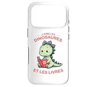 J'aime Les Dinosaures et Les Livres Lecture Garcon Fille Coque pour iPhone 17 Pro