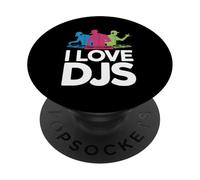 J'aime Les DJ, Les Amateurs de mixeurs de Musique dynamiques PopSockets PopGrip Adhésif