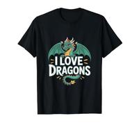 J'aime Les Dragons, Les créatures fantastiques et la Passion T-Shirt Graphique avec Valeur
