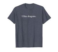 J'aime Les Dragons T-Shirt, Homme, Bleu Chiné, 5XL