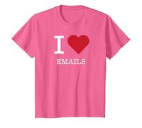 J'aime Les e-mails, J'adore Les e-mails T-Shirt, Enfant, Rose Chiné, 6 Ans