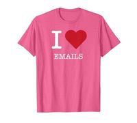 J'aime Les e-mails, J'adore Les e-mails T-Shirt, Homme, Rose Chiné, S