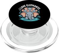 J'aime Les éléphants Adorable Family Splash PopSockets PopGrip pour MagSafe