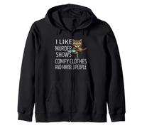 J'aime Les émissions de Meurtre, Les vêtements Confortables et Peut-être Le Chat à 3 Personnes Sweat à Capuche