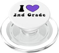 J'aime Les Enseignants de 2e année, garçons et Filles, Escouade de deuxième année PopSockets PopGrip pour MagSafe