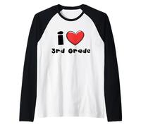 J'aime Les Enseignants de 3e année pour garçons et Filles, équipe de troisième année Manche Raglan