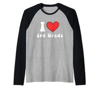 J'aime Les Enseignants de 3e année pour garçons et Filles, équipe de troisième année Manche Raglan