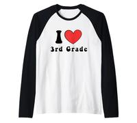 J'aime Les Enseignants de 3e année pour garçons et Filles, équipe de troisième année Manche Raglan