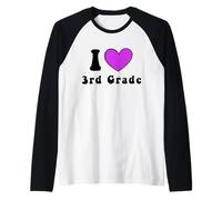 J'aime Les Enseignants de 3e année pour garçons et Filles, équipe de troisième année Manche Raglan