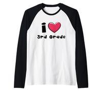 J'aime Les Enseignants de 3e année pour garçons et Filles, équipe de troisième année Manche Raglan