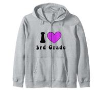 J'aime Les Enseignants de 3e année pour garçons et Filles, équipe de troisième année Sweat à Capuche