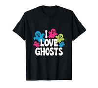 J'aime Les fantômes, Les Esprits colorés et Amusants T-Shirt