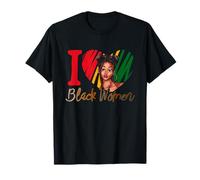 J'aime les femmes noires | Fille africaine | Mois de l'histoire des Noirs T-Shirt