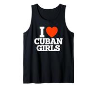 J'aime Les Filles cubaines Funny Heart Cuba Lover Débardeur