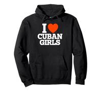J'aime Les Filles cubaines Funny Heart Cuba Lover Sweat à Capuche