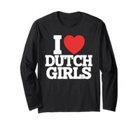 J'aime Les Filles hollandaises : Funny Netherlands Pride Manche Longue