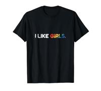 J'aime Les Filles T-Shirt Graphique avec Valeur, Homme, Noir, L