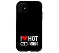 J'aime Les Filles tchèques Chaudes, République tchèque, cœur, épouse, Petite Amie Coque pour iPhone 11
