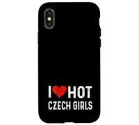 J'aime Les Filles tchèques Chaudes, République tchèque, cœur, épouse, Petite Amie Coque pour iPhone X/XS