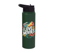 J'aime les films Cinema Buff Expression Stainless Steel Insulated Water Bottle