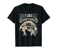 J'aime les films d'horreur et mon chat T-Shirt