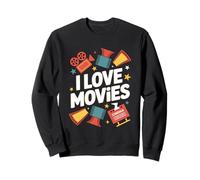 J'aime Les Films, Le cinéma, Le Design pour Les Amateurs de Films Sweatshirt