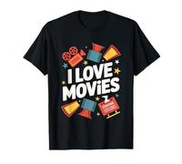 J'aime Les Films, Le cinéma, Le Design pour Les Amateurs de Films T-Shirt