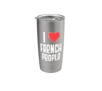 J'aime les Français Nationalité Français Gobelet isotherme en acier inoxydable double paroi