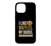 J'aime Les gaufres, Mes Livres et Peut-être 3 Personnes Coque pour iPhone 15