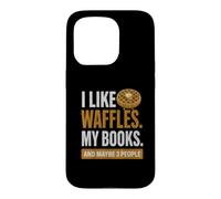 J'aime Les gaufres, Mes Livres et Peut-être 3 Personnes Coque pour iPhone 15 Pro
