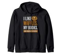 J'aime Les gaufres, Mes Livres et Peut-être 3 Personnes Sweat à Capuche