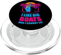 J'aime Les Grands Bateaux Funny Cruise Life Vintage Sunset Vacation PopSockets PopGrip pour MagSafe