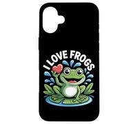 J'aime les grenouilles, un mignon amphibien, joie de vivre Coque pour iPhone 16 Plus