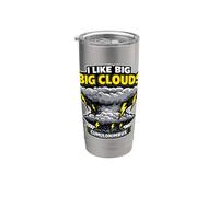 J'aime les gros nuages Cumulonimbus Thunderstorm Cloud Spotter Gobelet isotherme en acier inoxydable double paroi