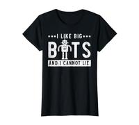 J'aime Les Gros Robots et Je ne Peux Pas mentir la Technologie des ingénieurs Robots T-Shirt Graphique avec Valeur, Femme, Noir, L