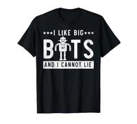J'aime Les Gros Robots et Je ne Peux Pas mentir la Technologie des ingénieurs Robots T-Shirt Graphique avec Valeur, Homme, Noir, S