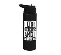 J'aime les grosses côtes et je ne peux pas mentir les amateurs de grill Stainless Steel Insulated Water Bottle